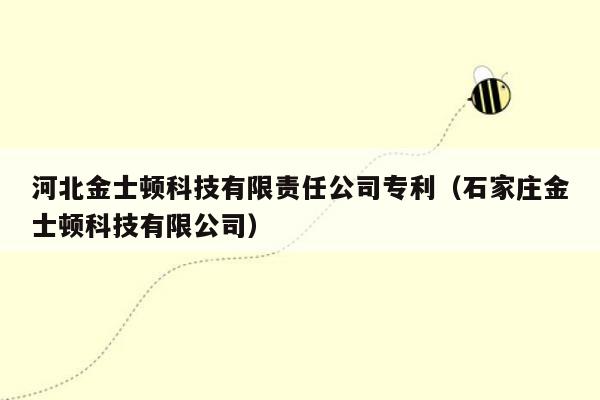 河北金士顿科技有限责任公司专利（石家庄金士顿科技有限公司）