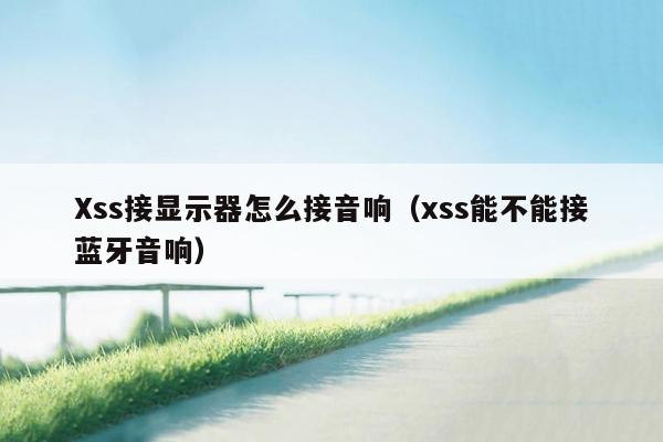 Xss接显示器怎么接音响（xss能不能接蓝牙音响）