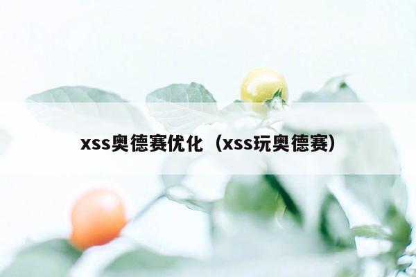 xss奥德赛优化（xss玩奥德赛）