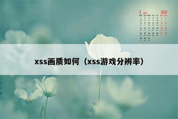 xss画质如何（xss游戏分辨率）