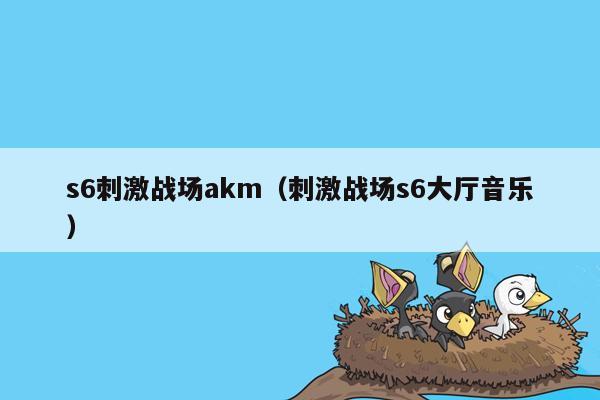 s6刺激战场akm（刺激战场s6大厅音乐）