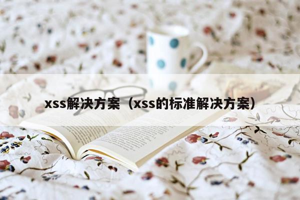 xss解决方案（xss的标准解决方案）