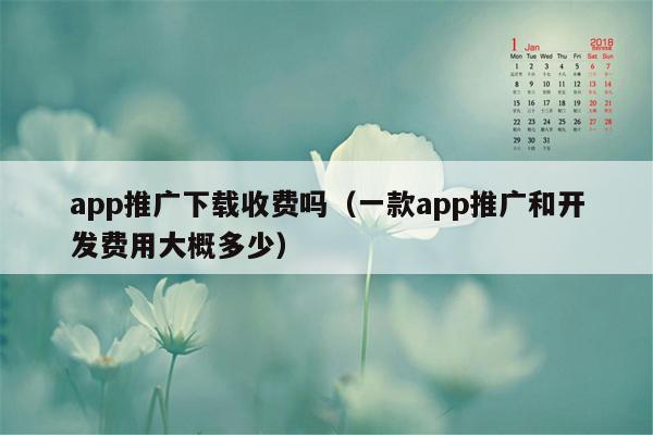 app推广下载收费吗（一款app推广和开发费用大概多少）