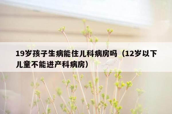 19岁孩子生病能住儿科病房吗（12岁以下儿童不能进产科病房）