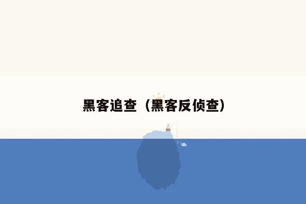 黑客追查（黑客反侦查）