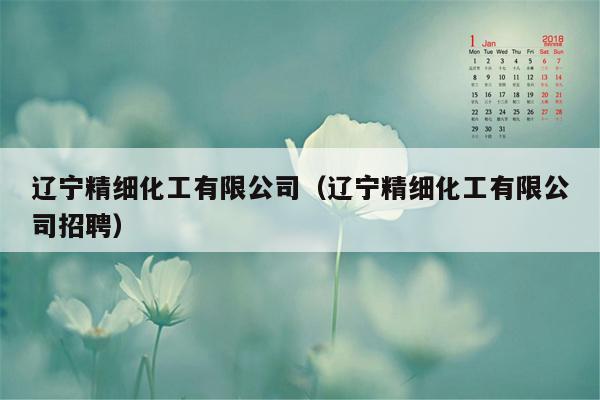 辽宁精细化工有限公司（辽宁精细化工有限公司招聘）