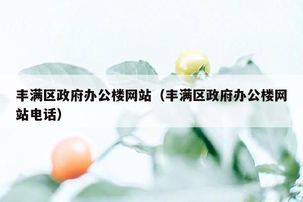 丰满区政府办公楼网站（丰满区政府办公楼网站电话）