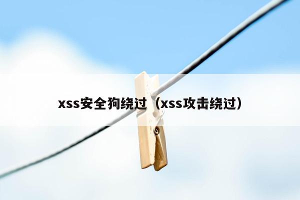 xss安全狗绕过（xss攻击绕过）