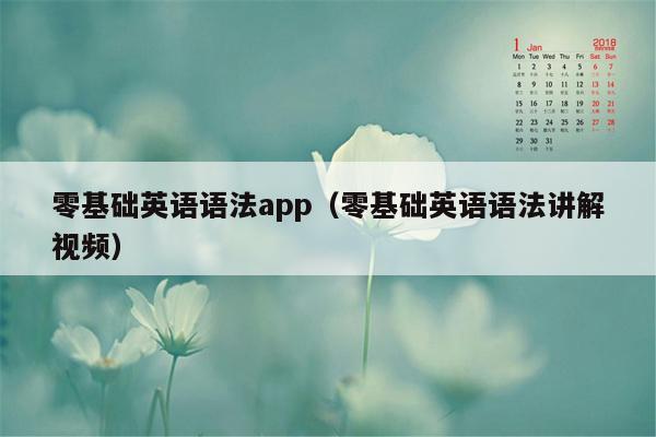 零基础英语语法app（零基础英语语法讲解视频）