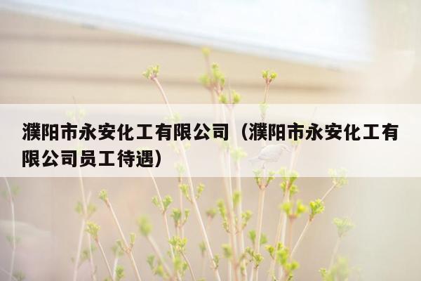 濮阳市永安化工有限公司（濮阳市永安化工有限公司员工待遇）