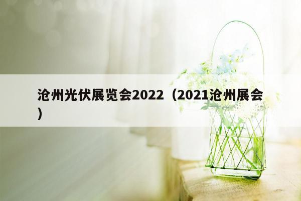 沧州光伏展览会2022（2021沧州展会）