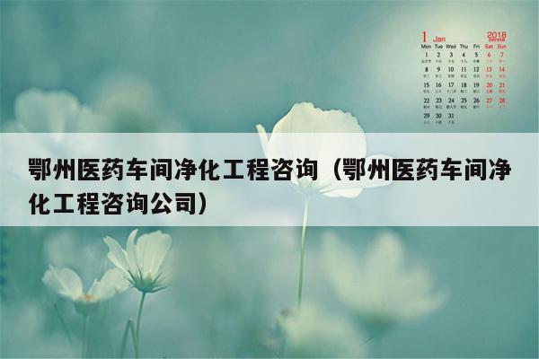 鄂州医药车间净化工程咨询（鄂州医药车间净化工程咨询公司）