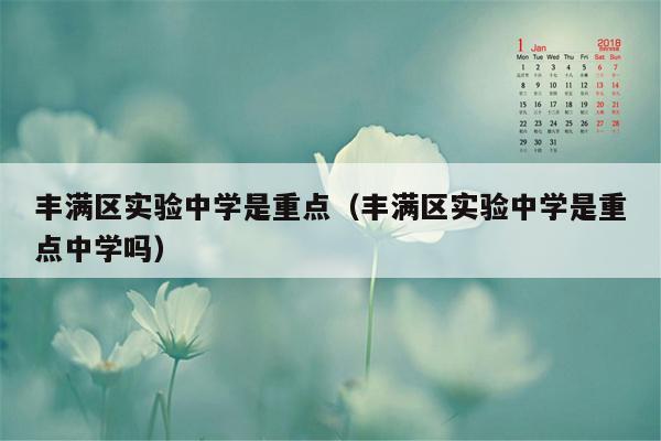 丰满区实验中学是重点（丰满区实验中学是重点中学吗）