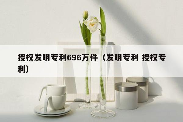 授权发明专利696万件（发明专利 授权专利）