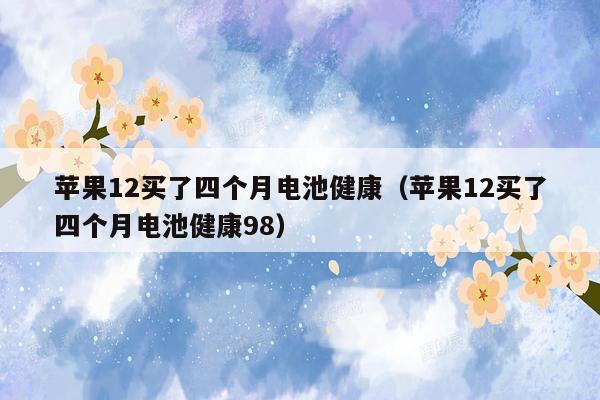 苹果12买了四个月电池健康（苹果12买了四个月电池健康98）