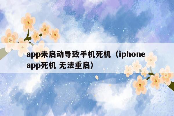 app未启动导致手机死机（iphone app死机 无法重启）