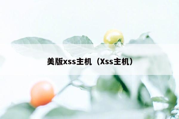 美版xss主机（Xss主机）