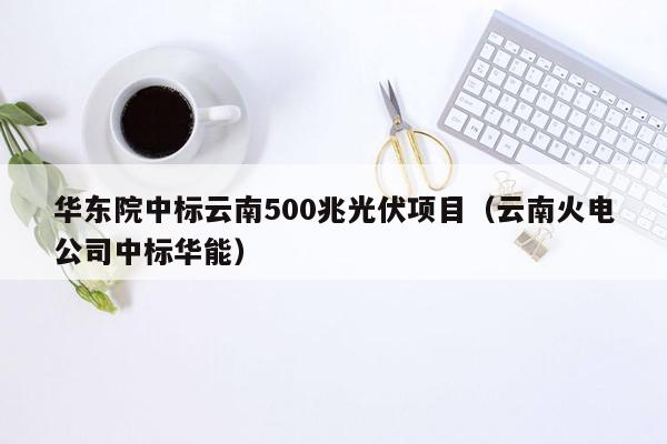 华东院中标云南500兆光伏项目（云南火电公司中标华能）