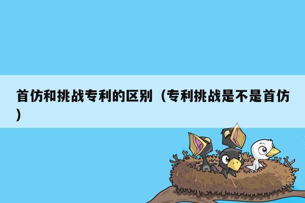 首仿和挑战专利的区别（专利挑战是不是首仿）