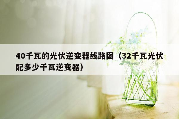 40千瓦的光伏逆变器线路图（32千瓦光伏配多少千瓦逆变器）