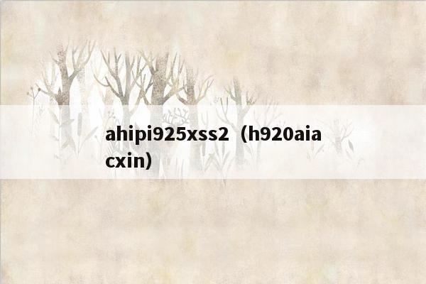 ahipi925xss2（h920aiacxin）