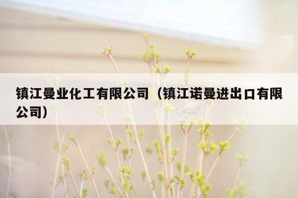 镇江曼业化工有限公司（镇江诺曼进出口有限公司）