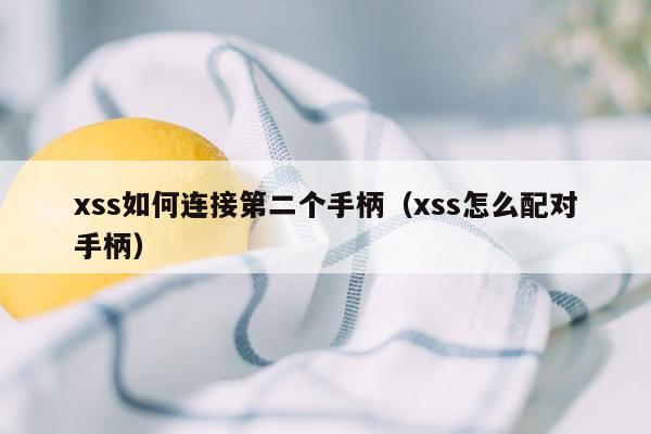 xss如何连接第二个手柄（xss怎么配对手柄）