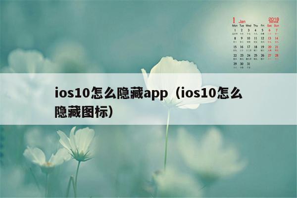 ios10怎么隐藏app（ios10怎么隐藏图标）