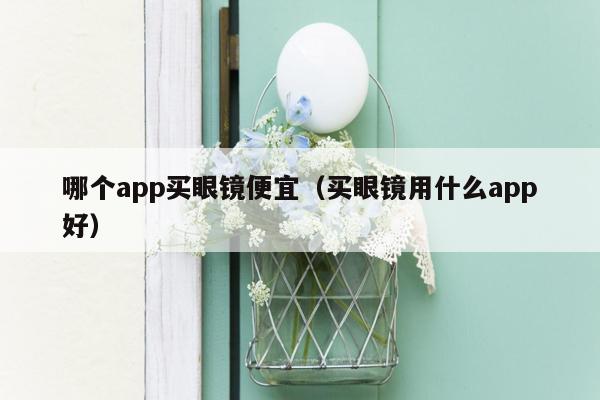 哪个app买眼镜便宜（买眼镜用什么app好）