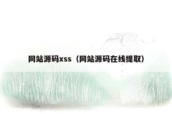 网站源码xss（网站源码在线提取）