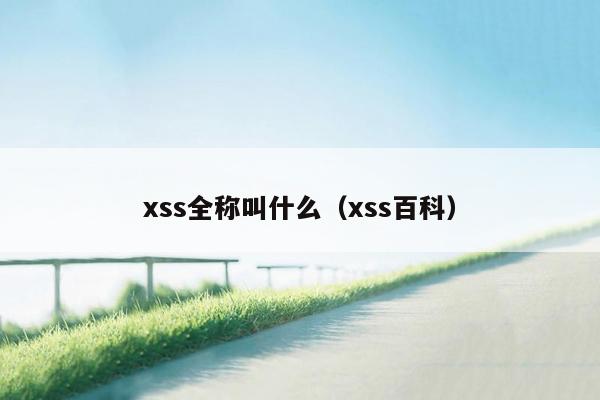 xss全称叫什么（xss百科）