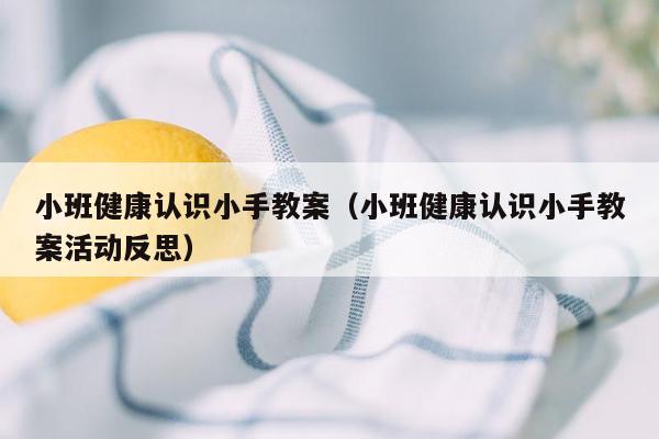 小班健康认识小手教案（小班健康认识小手教案活动反思）