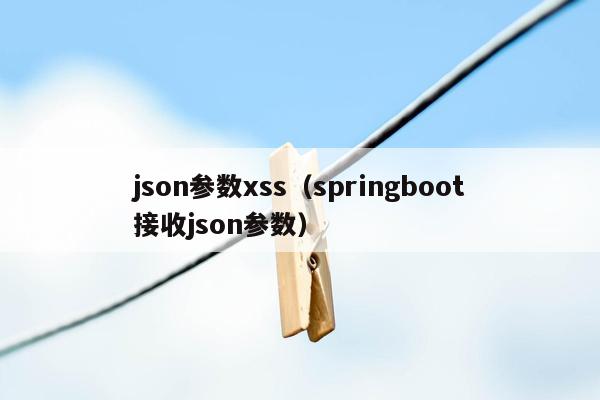 json参数xss（springboot接收json参数）