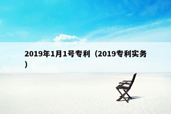 2019年1月1号专利（2019专利实务）