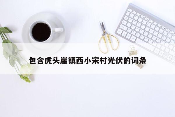 包含虎头崖镇西小宋村光伏的词条