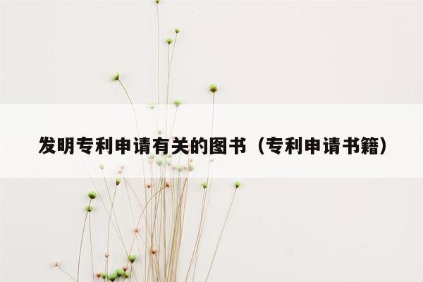 发明专利申请有关的图书（专利申请书籍）