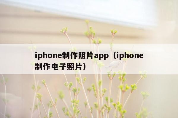 iphone制作照片app（iphone制作电子照片）