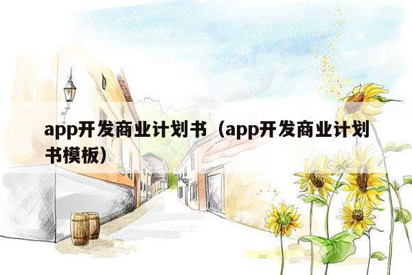 app开发商业计划书（app开发商业计划书模板）