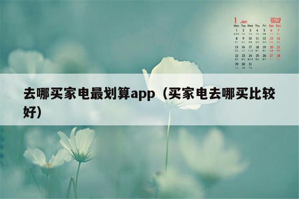 去哪买家电最划算app（买家电去哪买比较好）