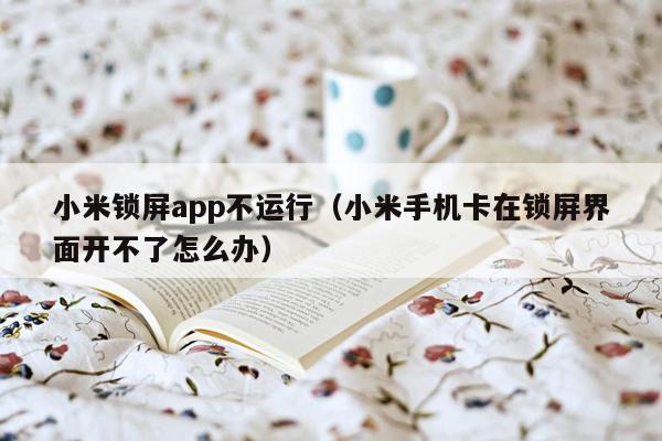 小米锁屏app不运行（小米手机卡在锁屏界面开不了怎么办）