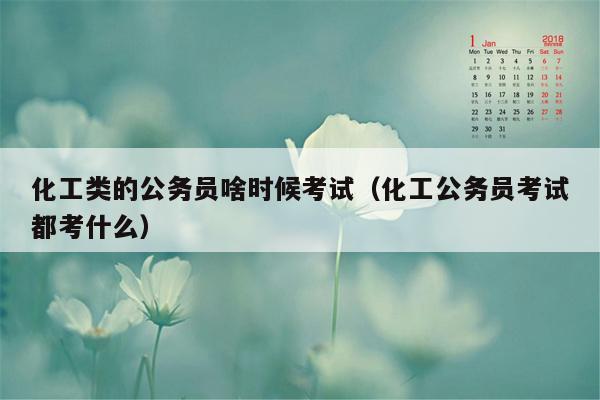 化工类的公务员啥时候考试（化工公务员考试都考什么）