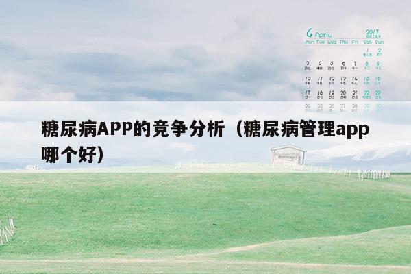 糖尿病APP的竞争分析（糖尿病管理app哪个好）