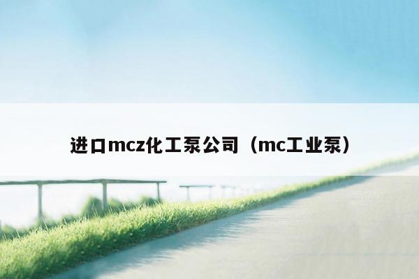 进口mcz化工泵公司（mc工业泵）