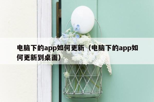 电脑下的app如何更新（电脑下的app如何更新到桌面）