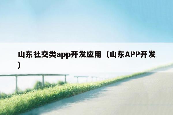 山东社交类app开发应用（山东APP开发）