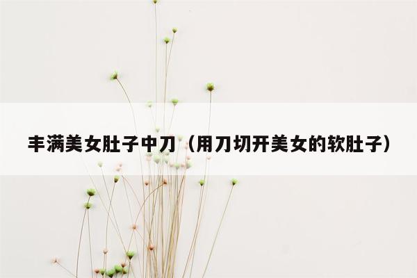 丰满美女肚子中刀（用刀切开美女的软肚子）