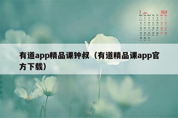 有道app精品课钟叔（有道精品课app官方下载）