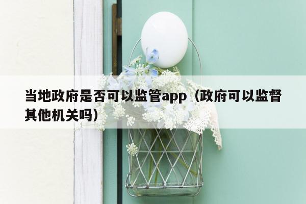 当地政府是否可以监管app（政府可以监督其他机关吗）