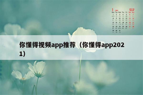 你懂得视频app推荐（你懂得app2021）