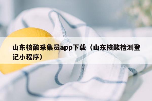 山东核酸采集员app下载（山东核酸检测登记小程序）